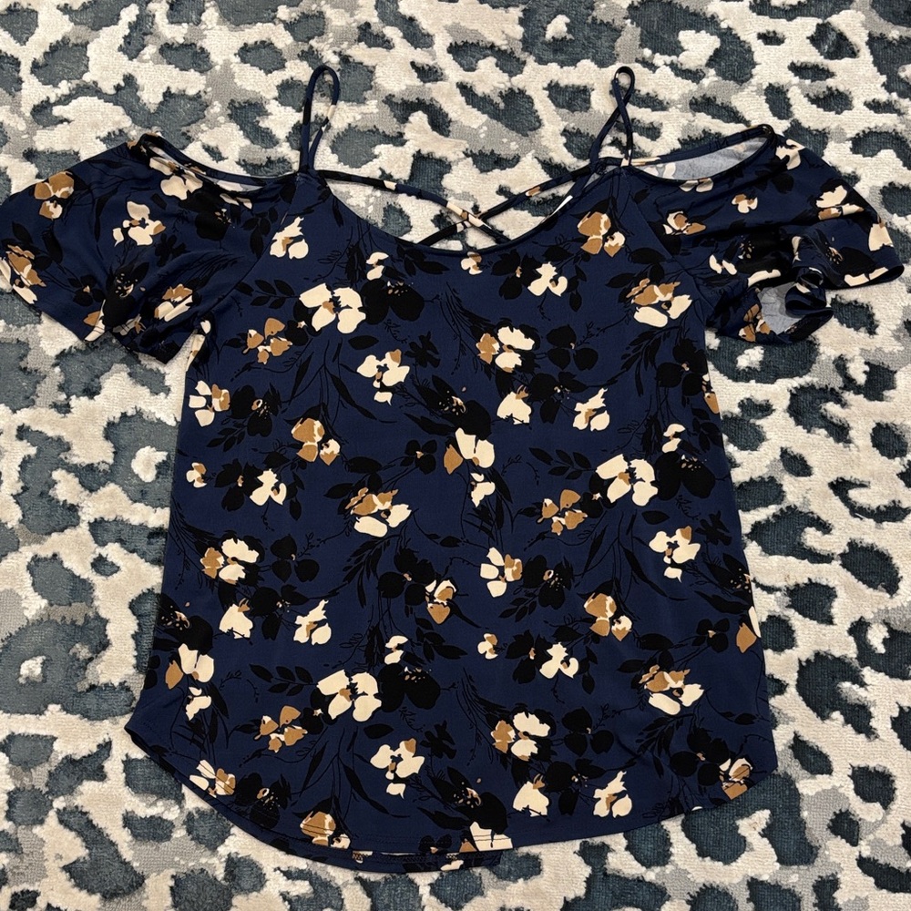 Kaleigh Floral Cold Shoulder Top